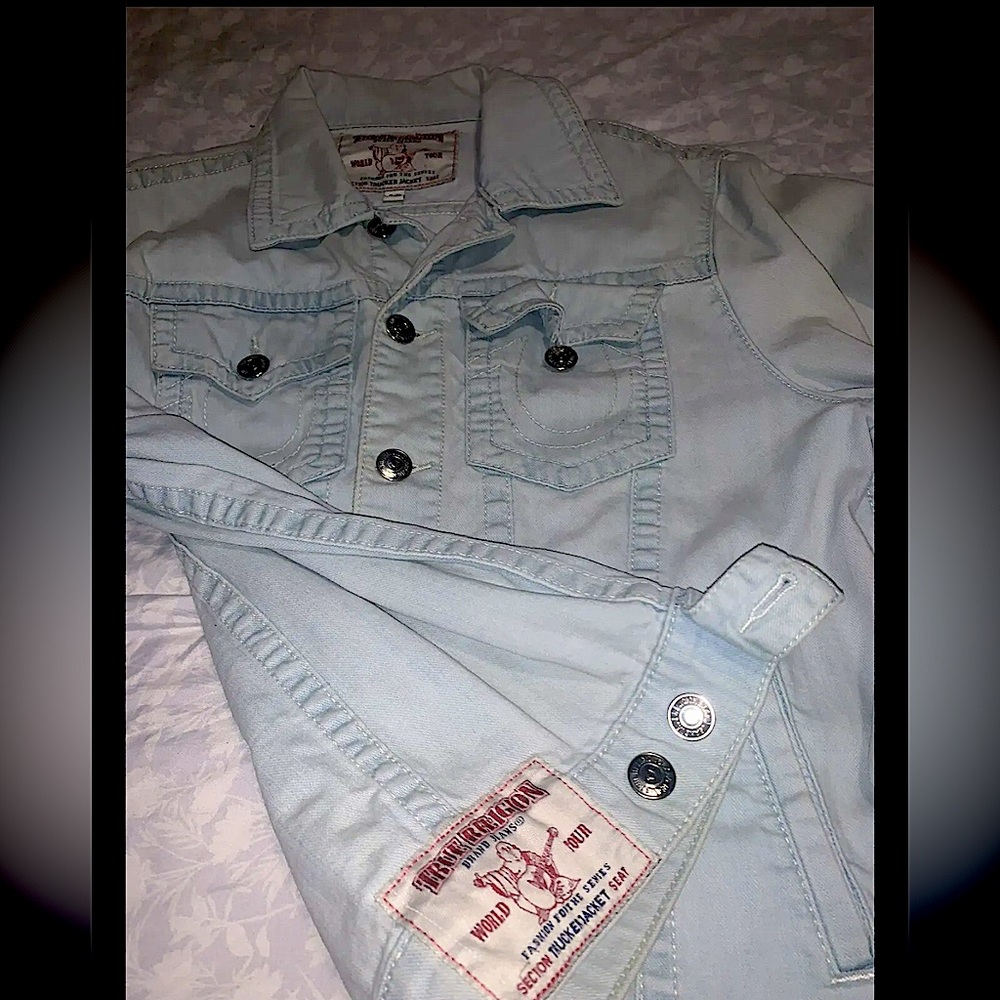 True Religion Light Blue Jean Jacket-XL